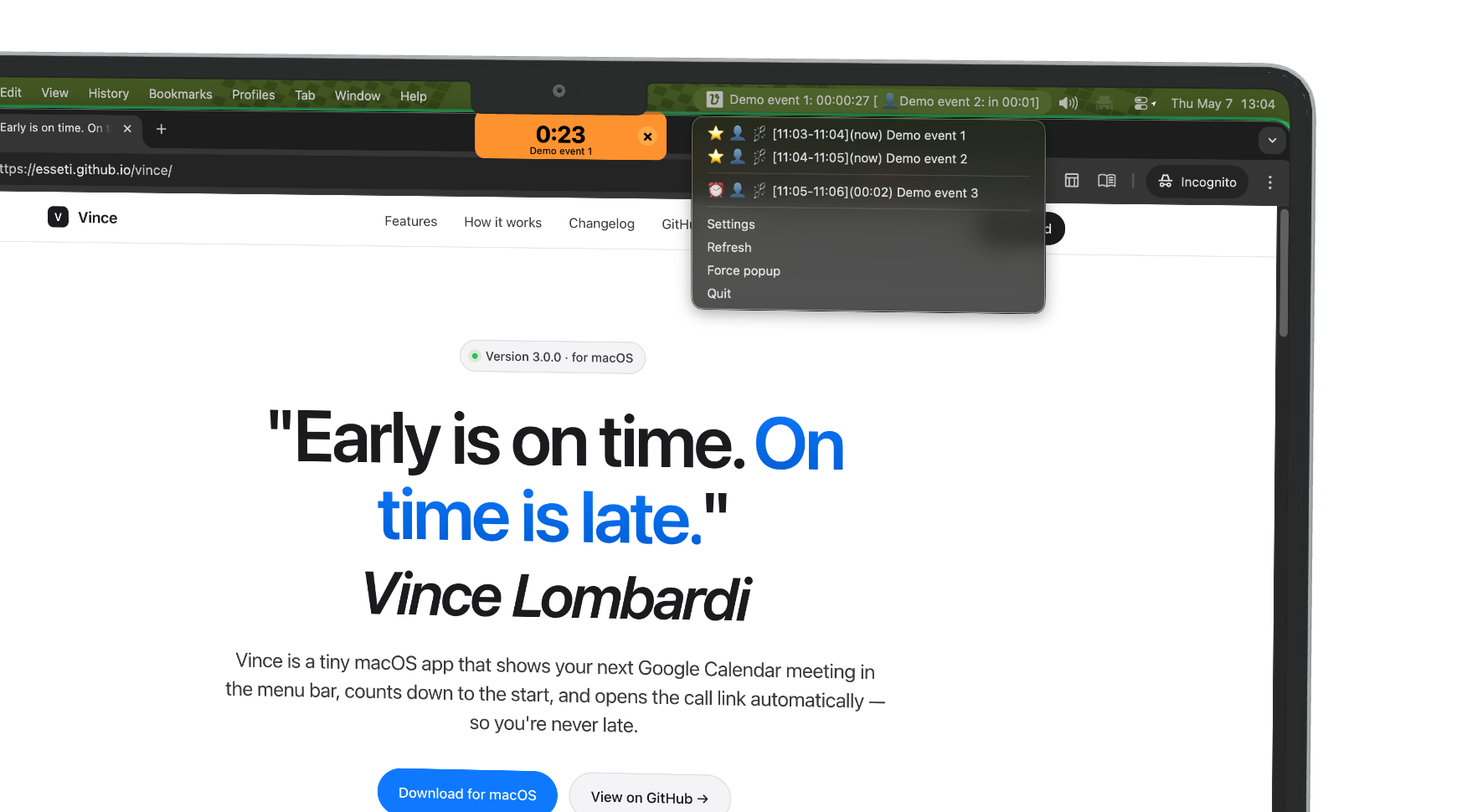 Vince app preview